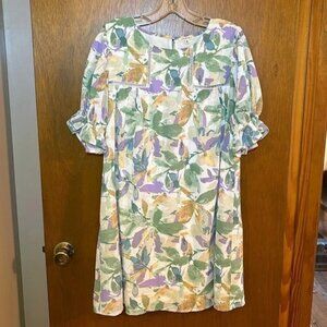 Jodifl Puff Ruffel Sleeve Lined Dress Size L